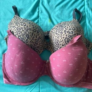 Leopard and Mauve Bra Set
